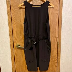 Patagonia Dress Black Midi with Pockets & Belt